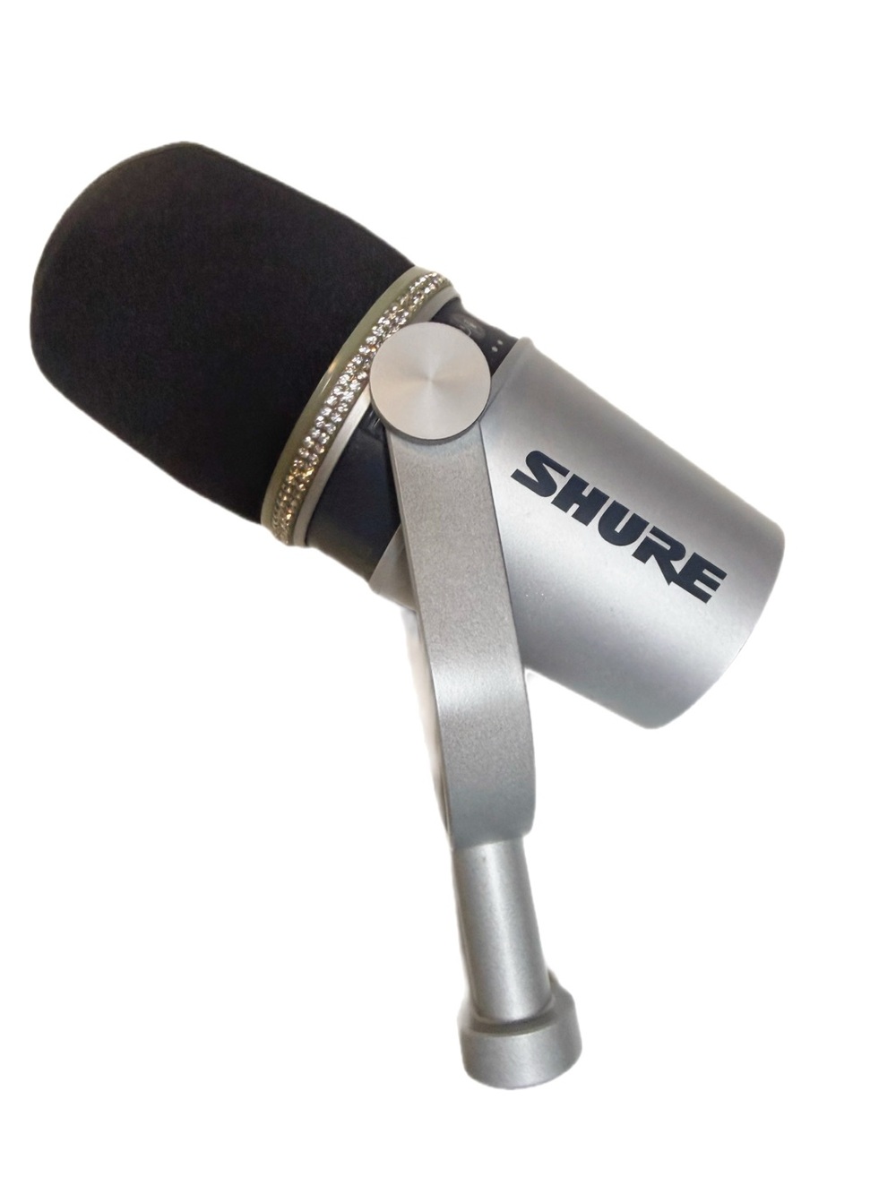 Shure MV7 USB XLR Podcasting Dynamic Microphone Only- Removable Rhinestone Cover